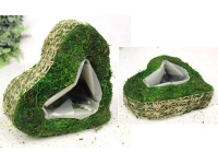 Osłonka mech, juta SERCE 20x20x8 cm
