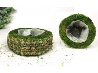 Osłonka z mech, juta OKRĄGŁA 20x8 cm