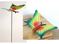 Ozdoba MOTYL na metalowym PIKU 15x10 cm pik 45 cm