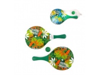 Paletki drewniane PADDLE + piłka w siatce 3319 cm - mix