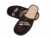 d Pantofle, klapki, kapcie SUPER DZIADEK brązowe (okulary, wąsy) 40-45 (D1) - 1 para