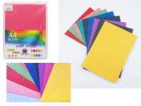 Papier kolorowy A4 - 10 kartek brokatowych