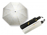 Parasol damski, składany automatyczny PIÓRKA 8 drutów (śr. 95 cm, dł. 68 cm) czarny, biały