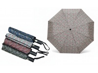 Parasol damski, składany automatyczny DROBNE KWIATKI 8 drutów (śr. 95 cm, dł. 58 cm)