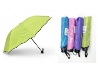 Parasol damski, składany JEDNOKOLOROWY 8 drutów (śr. 95 cm, dł. 63 cm) - MIX