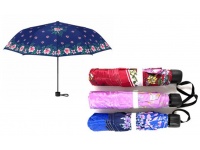 Parasol damski, składany KOLOROWY WZÓR 7 drutów (śr. 95 cm, dł. 50 cm)
