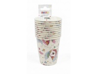 PARTY Urodziny "Happy Birthday" dla DZIEWCZYNKI - JEDNOROŻEC kubeczki  250 ml kpl 10 szt