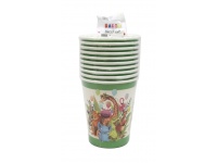 PARTY Urodziny "Happy Birthday" - ZWIERZAKI kubeczki 250 ml kpl 10 szt