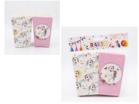 PARTY Urodziny "Happy Birthday" dla DZIEWCZYNKI - JEDNOROŻEC pudełeczka 14x9x7 cm kpl 10 szt