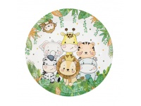 Party ZOO Talerze papierowe jednorazowe 18 cm - kpl 10 szt