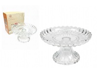 Patera szklana na nóżce 17,5x10 cm 