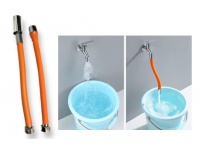 Perlator, przedłużka do kranu elastyczna 26 i  29 cm mix POMARAŃCZOWY