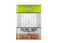 PIKNIK Tacki do grilla aluminiowe 3 szt 35x23 cm
