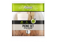 PIKNIK Zestaw piknikowy 4 x 4 ( talerz + kubek + nóż + widelec )