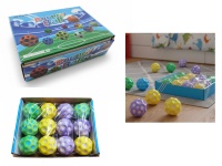 Piłka, piłeczka do odbijania ugniatania 6 cm DWUKOLOROWA METEOR - 1 szt