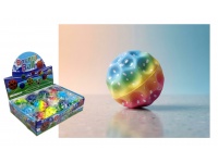 Piłka, piłeczka do odbijania ugniatania 6 cm METEOR TĘCZOWY W KROPECZKI- 1 szt