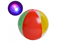 Piłka plażowa do nadmuchania z świecącą kulką LED ok. 20 cm KOLOROWA 