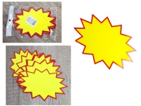 Plakietka, cenówka 15x10 cm ŻÓŁTO-CZERWONA - kpl 10 szt