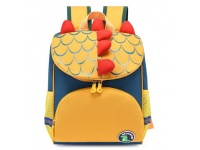 Plecak przedszkolny DINOZAUR 34x10x24 cm MUSZTARDOWO-ZIELONY