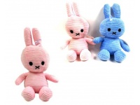 Pluszak maskotka królik sztruksowy przytulanka miękki 26x11 cm mix kolor