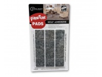 Podkładki filcowe kpl 12 szt KWADRATOWE 3,5x3,5  na blistrze 26x15 cm szare