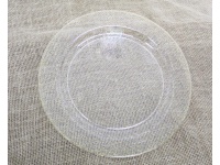 Podtalerz, patera dekoracyjna TRANSPARENTNA ZŁOTA 26 cm