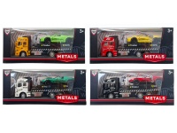 Pojazd auto z lawetą metal 26x11x7 cm