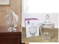 Pojemnik, bombonierka szklana z pokrywką 20x11 cm