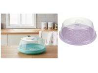 Pojemnik plastikowy zamykany na ciasto OKRĄGŁY 30x12 cm MIX KOLOR PASTEL