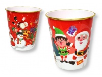 Pojemnik świąteczny WIADERKO 24x23x17,5 cm MIX WZORÓW