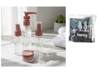 Pojemniki zestaw podróżny na kosmetyki do samolotu kpl 7szt 60 ml 2x30ml +10ml +szpatułka