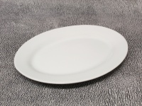 Półmisek ceramiczny OWALNY 24,5x17,5x2 cm BIAŁY