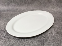 Półmisek ceramiczny OWALNY 40x28x3 cm BIAŁY