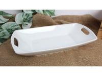 Półmisek ceramiczny podłużny 31,5x16,5x5,5 cm BIAŁY