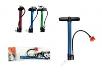 Pompka rowerowa z wężykiem ręczna 30 cm - mix kolor