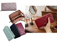 Portfel damski ROMBY gruby 20x10x4 cm MIX KOLOR