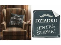 Poszewka na poduszkę DZIADKU JESTEŚ SUPER! 40x40 cm