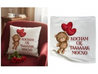 Poszewka na poduszkę KOCHAM CIĘ TAAAAAAK MOCNO 40x40 cm