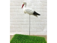 Ptak sztuczny-plastik BOCIAN nogi drut 60 cm