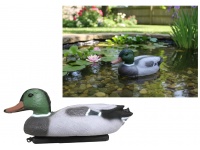 Ptak sztuczny-plastik KACZKA 36x15x14 cm SZARO-ZIELONA
