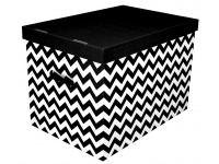 Pudełko dekoracyjne, porządkowe 460x320x330 mm ZYG-ZAK biało-czarny