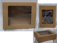 Pudełko, kartonik prezentowe składane EKO z okienkiem 14x11x5,5 cm