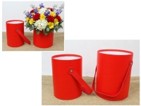 Pudełko papierowe FLOWER BOX gładkie - kpl 2 szt CZERWONE