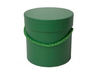 Pudełko papierowe FLOWER BOX ZIELONE ze sznurkiem 12,5x12,5 cm