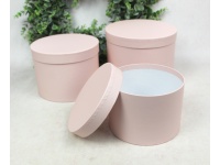 Pudełko papierowe FLOWER BOX JASNY RÓŻ - kpl 3 szt