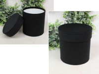 Pudełko papierowe FLOWER BOX CZARNY WELUR 15x14 cm