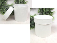 Pudełko papierowe FLOWER BOX BIAŁY WELUR 15x14 cm