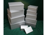 Pudełko prezentowe, kartonowe kpl 10 szt SREBRNE