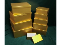 Pudełko prezentowe, kartonowe kpl 10 szt ZŁOTE