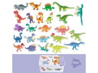 Puzzle drewniane DINOZAURY 58 szt w puszcze 16x10x7 cm